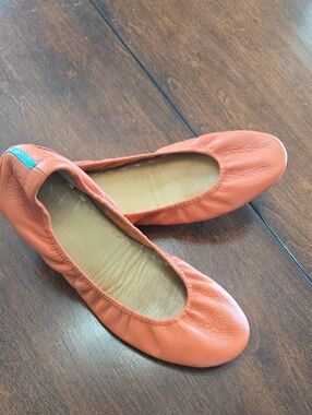 Tieks Classic Tangerine Leather Women's Ballet Flats